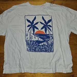 Universal Thread Summertime Tropical Tshirt Women's Size S Cropped